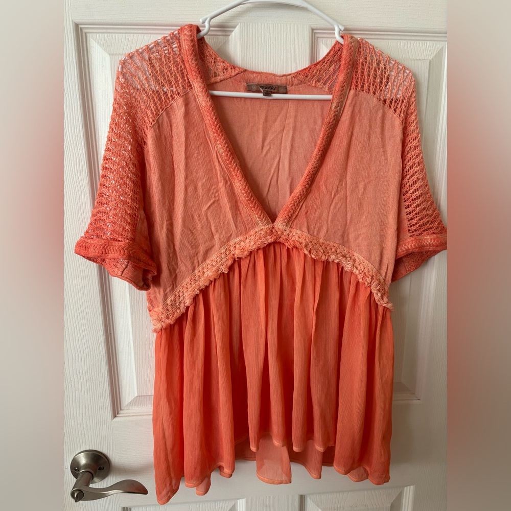 Miss Me Light Orange top